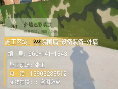 沈阳 迷彩漆喷涂价格（按平方米计费）